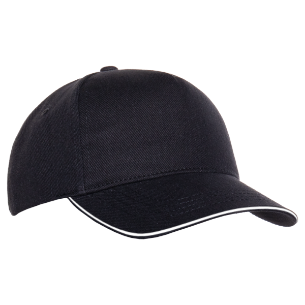 Бейсболка с кантом арт. 04, Чёрный