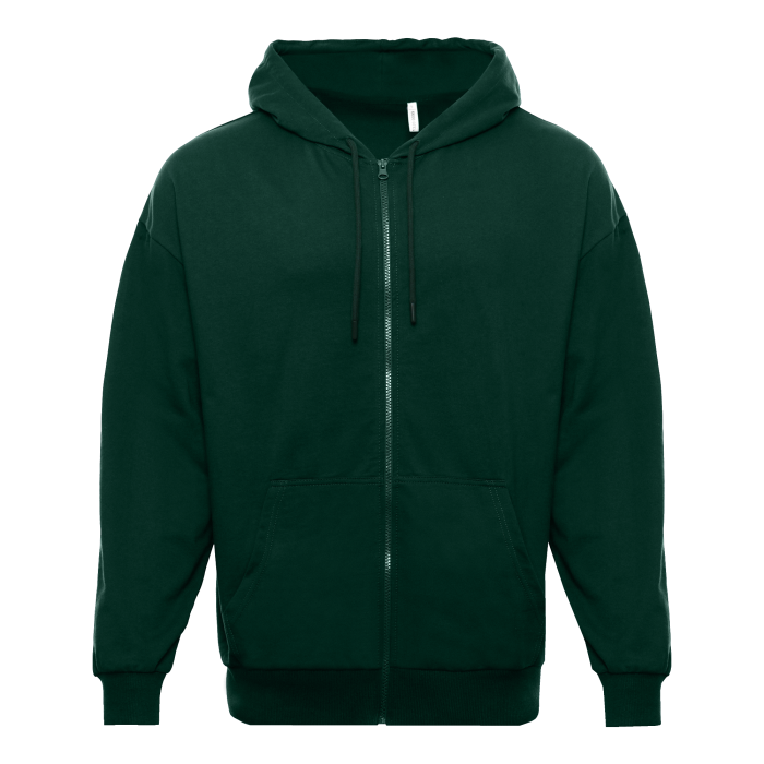 Темно-зеленая толстовка на молнии STAN арт. 99, футер без начёса, 100% хлопок, 240 гр/м2  | Мерч, униформа и текстиль для бизнеса фото-0