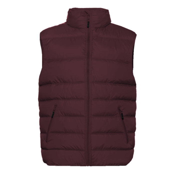 Бордовый однотонный утепленный жилет арт. 82, 100% нейлон, оптом | Мерч, униформа и текстиль для бизнеса фото-0