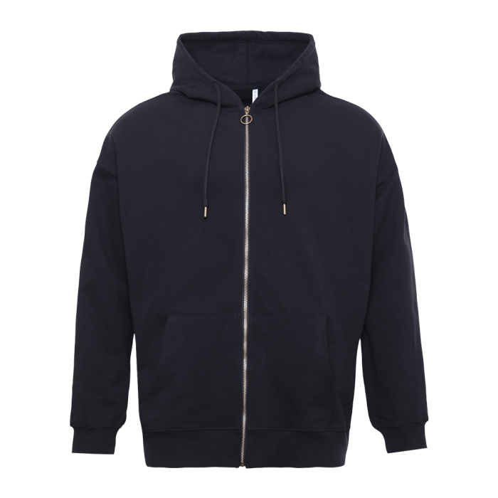 Толстовка  ОNE SIZE, с капюшоном на молнии футер без начёса 350, 72, Черный (20) | Мерч, униформа и текстиль для бизнеса фото-0