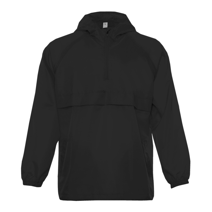 Однотонная черная куртка-анорак арт. И16, 100% полиэстер | Мерч, униформа и текстиль для бизнеса фото-0