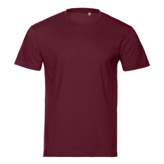Бордовая футболка арт. 51 прямого кроя из 100% хлопка, 150 гр/м2, оптом | Мерч, униформа и текстиль для бизнеса  фото-0