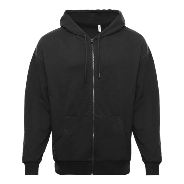 Черная толстовка на молнии STAN арт. 99, футер без начёса, 100% хлопок, 240 гр/м2  | Мерч, униформа и текстиль для бизнеса
