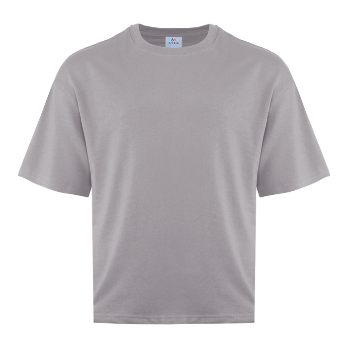 Серая футболка арт. 40 оверсайз кроя, состав 65% хлопок 35% полиэстер, 260 гр/м2, оптом| Мерч, униформа и текстиль для бизнеса фото-0