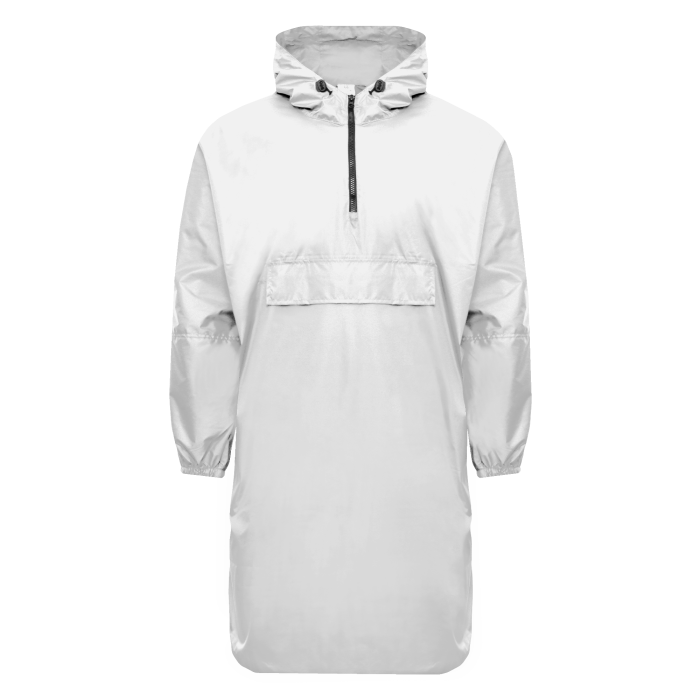 Белый однотонный дождевик пончо арт. 61, 100% полиэстер с водоотталкивающей пропиткой, оптом | Мерч, униформа и текстиль для бизнеса фото-0