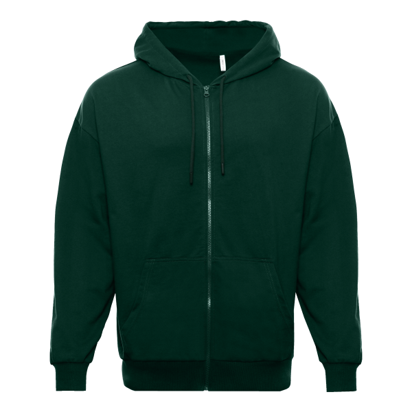 Темно-зеленая толстовка на молнии STAN арт. 99, футер без начёса, 100% хлопок, 240 гр/м2  | Мерч, униформа и текстиль для бизнеса