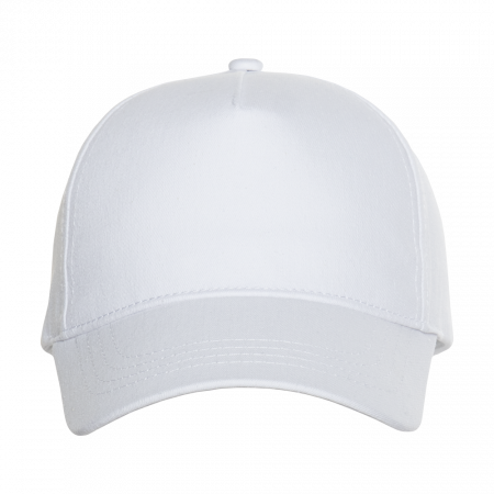 Белая бейсболка арт. 01, 5 клиньев из 100% хлопка, 330 гр/м2, оптом | Мерч, униформа и текстиль для бизнеса  фото-2