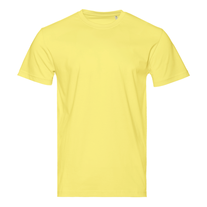 Светло-лимонная футболка арт. 51 прямого кроя из 100% хлопка, 150 гр/м2, оптом | Мерч, униформа и текстиль для бизнеса  фото-0