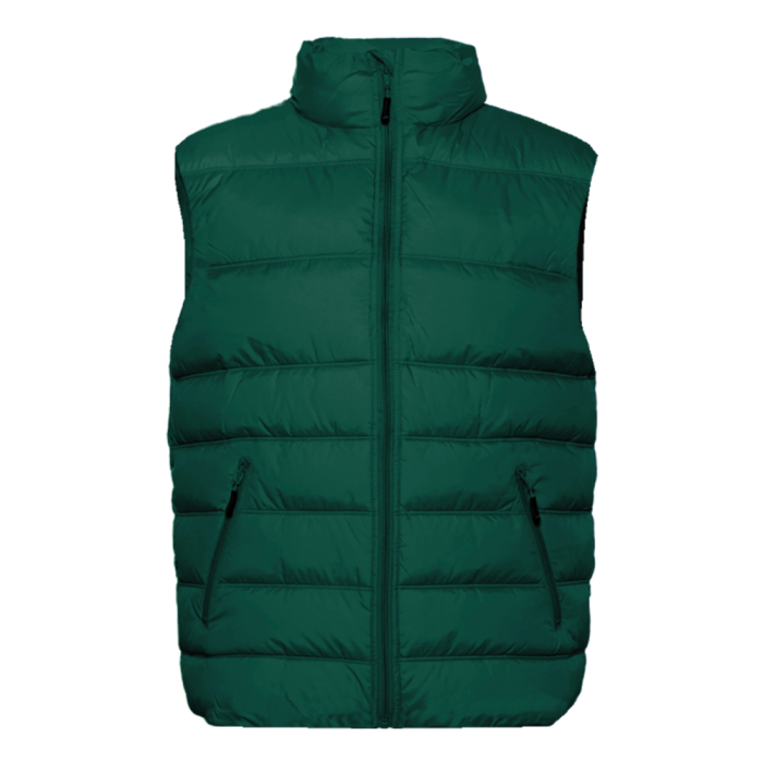 Темно-зеленый однотонный утепленный жилет арт. 82, 100% нейлон, оптом | Мерч, униформа и текстиль для бизнеса фото-0