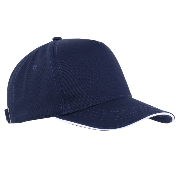Бейсболка с кантом STAN 5 клиньев хлопок 280,14, Темно-синий (46) 