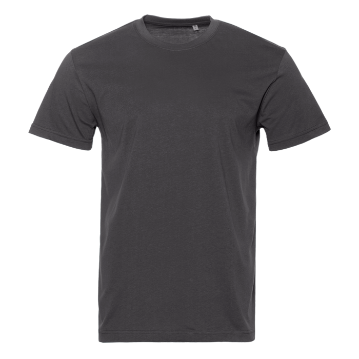 Тёмно-серая футболка арт. 51 прямого кроя из 100% хлопка, 150 гр/м2, оптом | Мерч, униформа и текстиль для бизнеса  фото-0