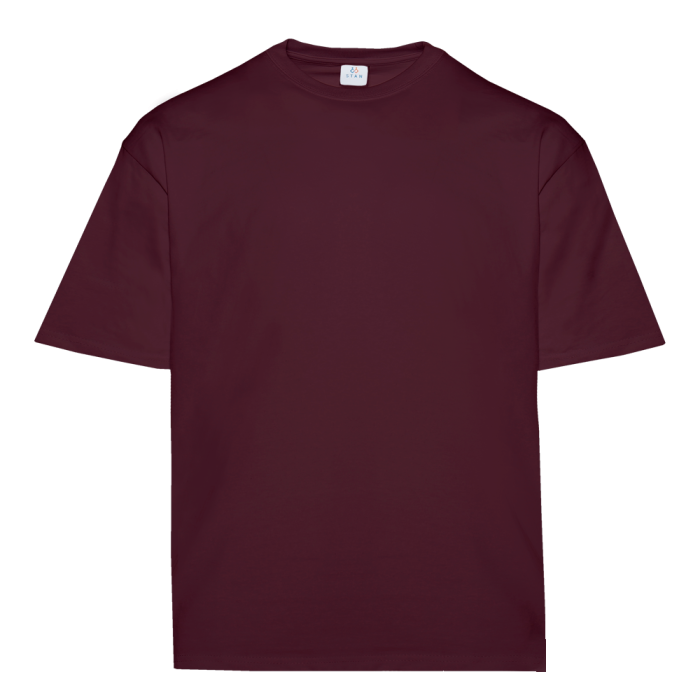 Футболка унисекс оверсайз STAN хлопок  260, 156, Бордовый (661) фото-0