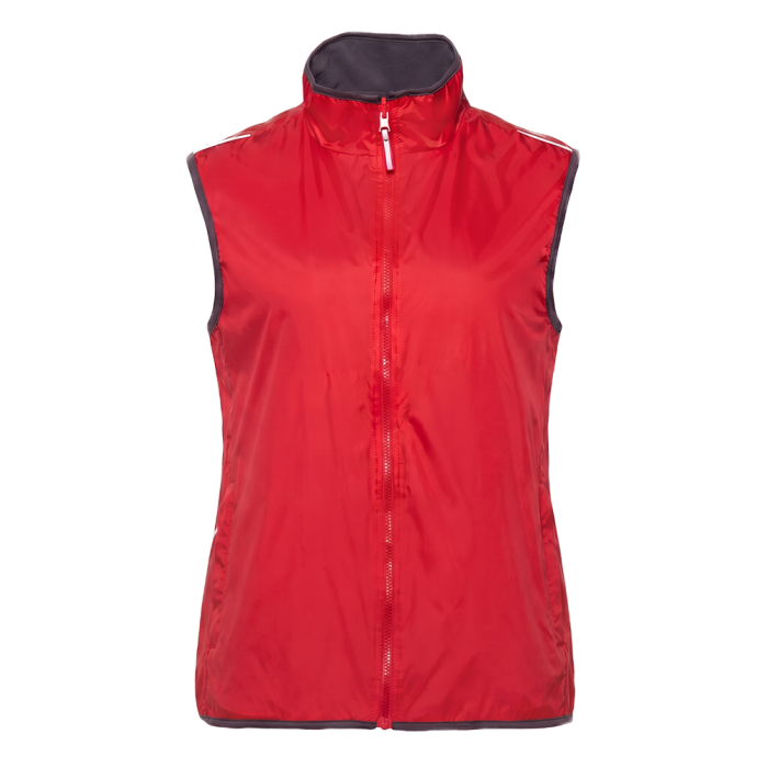 Красный однотонный двухсторонний женский жилет арт. 24WN, Taffeta 210T, оптом | Мерч, униформа и текстиль для бизнеса фото-0
