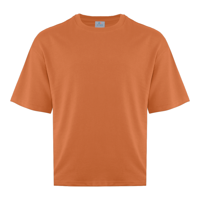 Терракотовая футболка арт. 40 оверсайз кроя, состав 65% хлопок 35% полиэстер, 260 гр/м2, оптом| Мерч, униформа и текстиль для бизнеса фото-0