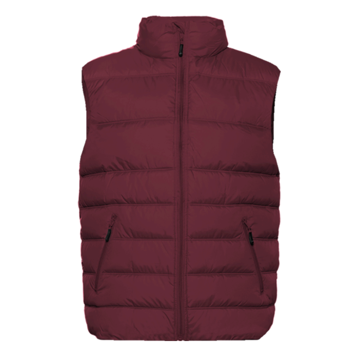 Бордовый однотонный утепленный жилет арт. 82, 100% нейлон, оптом | Мерч, униформа и текстиль для бизнеса фото-0