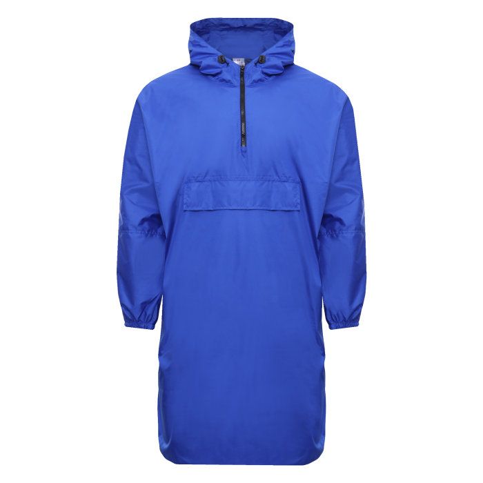 Синий однотонный дождевик пончо арт. 61, 100% полиэстер с водоотталкивающей пропиткой, оптом | Мерч, униформа и текстиль для бизнеса фото-0