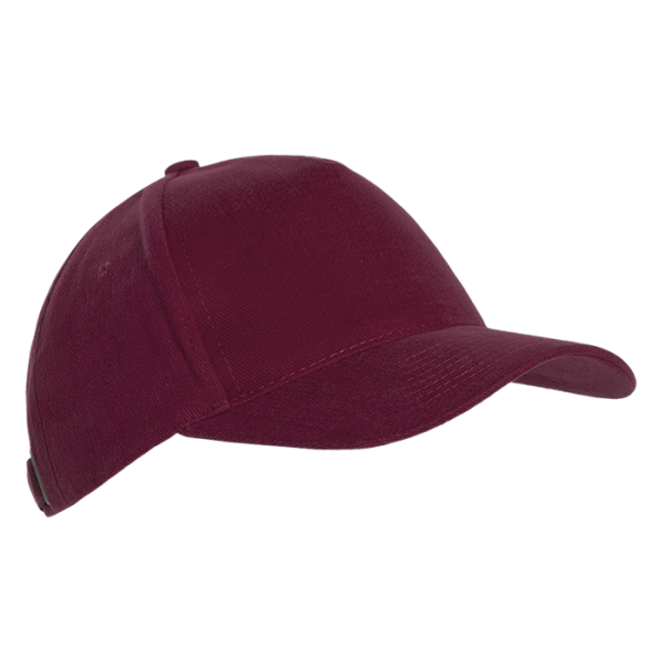 Бейсболка STAN 5 клиньев хлопок 280,03, Бордовый (661)