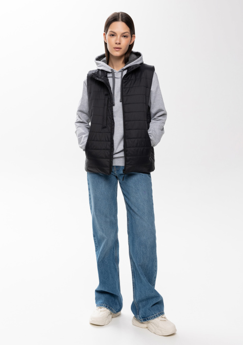 Черный ультралёгкий жилет арт. 87, 100% нейлон, оптом | Мерч, униформа и текстиль для бизнеса фото-3