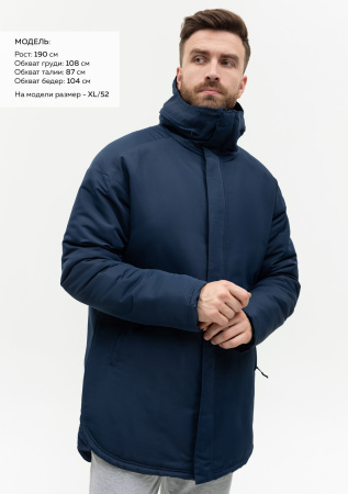 Темно-синяя однотонная куртка арт. 73, 100% полиэстер с водоотталкивающей пропиткой, оптом | Мерч, униформа и текстиль для бизнеса photo-4