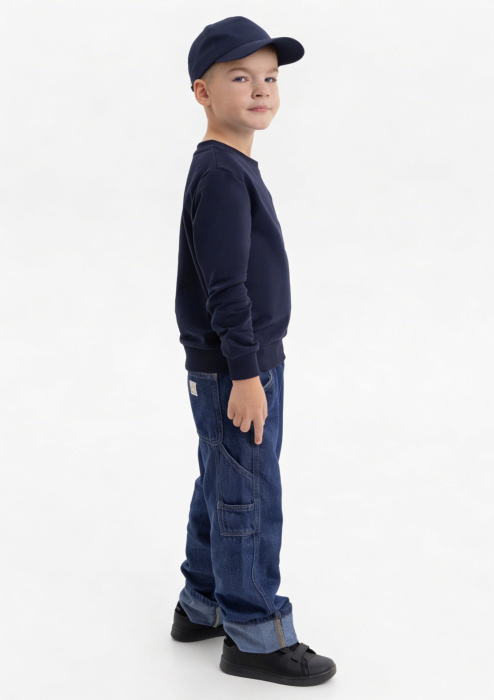 Бейсболка детская STAN 5 клиньев хлопок 150, 10J, Темно-синий (46) фото-4