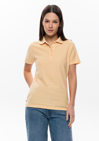 Женская бежевая рубашка поло арт. 104W приталенного кроя, 65% хлопок, 35% полиэстер, 185 гр/м2, оптом | Мерч, униформа и текстиль для бизнеса  photo-3