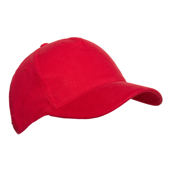 Красная бейсболка арт. 11, 5 клиньев из 100% хлопка, 280 гр/м2, оптом | Мерч, униформа и текстиль для бизнеса  фото-0