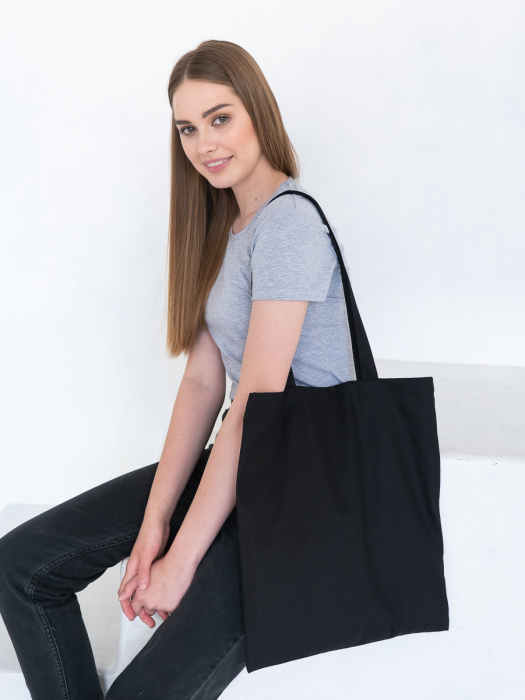 Черная сумка шопер, оптом | Мерч, униформа и текстиль для бизнеса фото-2