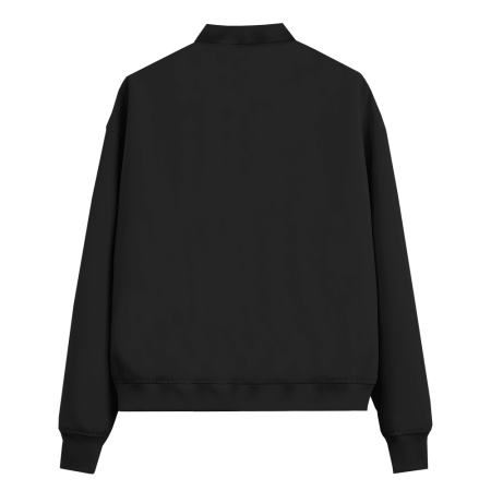 Черный однотонный бомбер арт. 70, футер 3-нитка (70% хлопок, 30% эластан), оптом | Мерч, униформа и текстиль для бизнеса photo-1