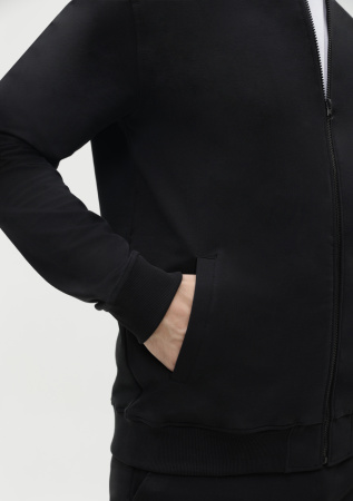 Черная толстовка STAN арт. 65N на молнии, 78% хлопок, 17% полиэстер, 5% эластан, 245 гр/м2 | Мерч, униформа и текстиль для бизнеса photo-4