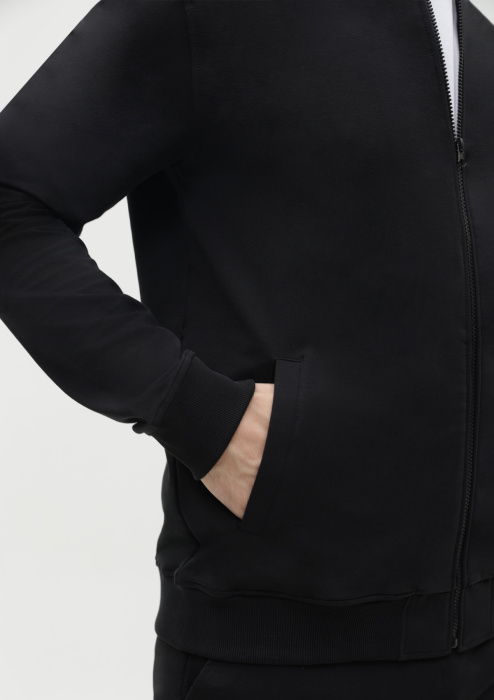 Черная толстовка STAN арт. 65N на молнии, 78% хлопок, 17% полиэстер, 5% эластан, 245 гр/м2 | Мерч, униформа и текстиль для бизнеса фото-4
