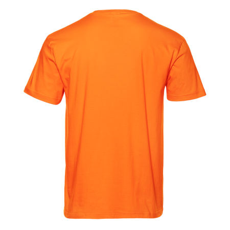 Оранжевая футболка арт. 02 прямого кроя из 100% хлопка, 160 гр/м2, оптом | Мерч, униформа и текстиль для бизнеса  photo-3