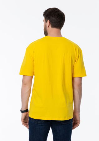 Жёлтая футболка арт. 02 прямого кроя из 100% хлопка, 160 гр/м2, оптом | Мерч, униформа и текстиль для бизнеса photo-12