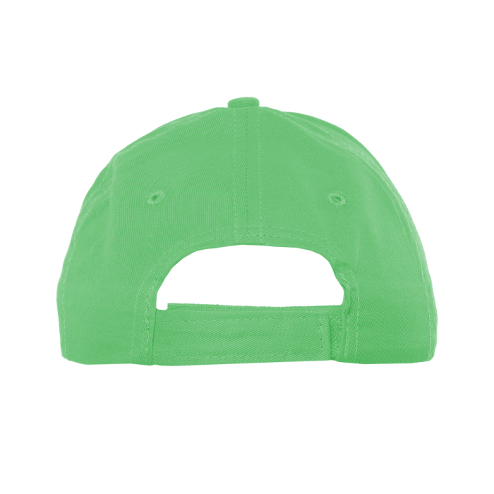 Ярко-зеленая детская бейсболка арт. 10J, 5 клиньев из 100% хлопка, 150 гр/м2, оптом | Мерч, униформа и текстиль для бизнеса  фото-3
