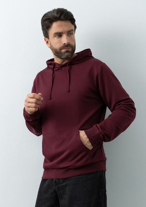 Худи унисекс STAN футер без начёса 260, 23, Бордовый (661) | Мерч, униформа и текстиль для бизнеса фото-3