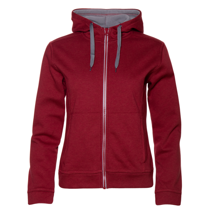 Толстовка женская STAN  с капюшоном на молнии сэндвич 320, 19, Бордовый меланж (166) фото-0