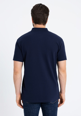 Темно-синяя рубашка поло арт. 04U из 100% хлопка, 185 гр/м2, оптом | Мерч, униформа и текстиль для бизнеса  photo-5