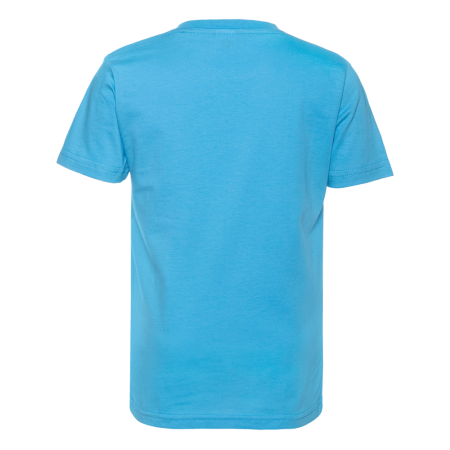 Бирюзовая детская футболка арт. 06U оверсайз кроя из 100% хлопка, 140 гр/м2, оптом | Мерч, униформа и текстиль для бизнеса photo-1