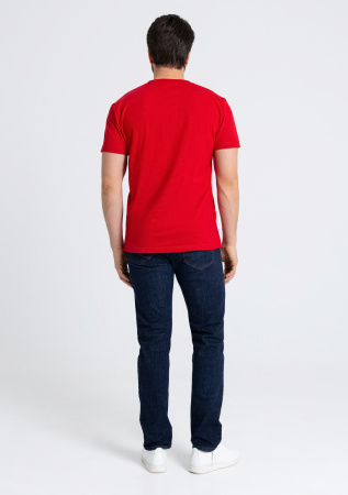 Красная футболка арт. 08U прямого кроя из 100% хлопка, 180 гр/м2, оптом | Мерч, униформа и текстиль для бизнеса  photo-5