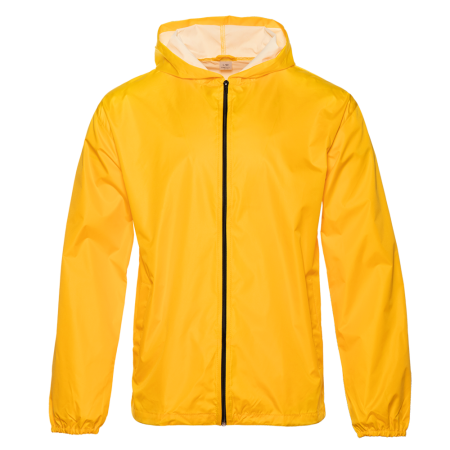 Желтая однотонная ветровка арт. 59, 100% полиэстер, Dewspo 210T – оптом | Мерч, униформа и текстиль для бизнеса photo-0