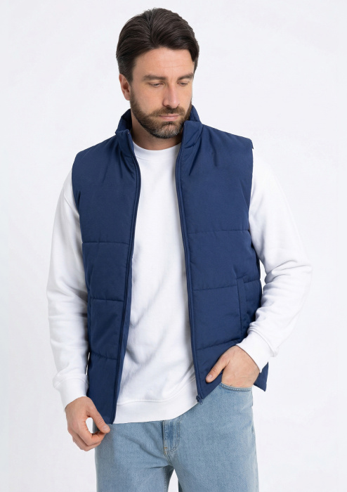 Жилет унисекс STAN утепленный 90, 130, 85, Т. синий (46) фото-3