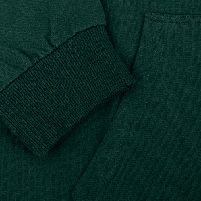 Темно-зеленая толстовка на молнии STAN арт. 99, футер без начёса, 100% хлопок, 240 гр/м2  | Мерч, униформа и текстиль для бизнеса фото-3