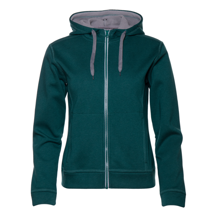 Толстовка женская STAN  с капюшоном на молнии сэндвич 320, 19, Изумрудный меланж (131) фото-0