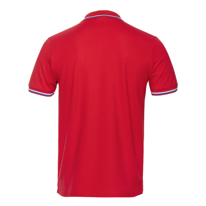 Рубашка поло мужская STAN  триколор  хлопок/полиэстер 185, 04RUS, Красный (14) | Мерч, униформа и текстиль для бизнеса фото-1