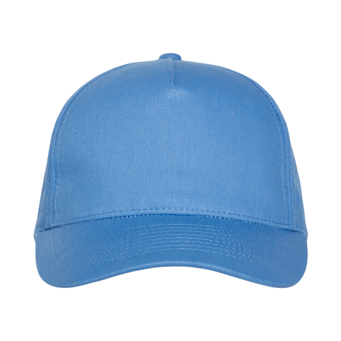 Голубая бейсболка арт. 10L, 5 клиньев из 100% хлопка, 150 гр/м2, оптом | Мерч, униформа и текстиль для бизнеса  фото-2
