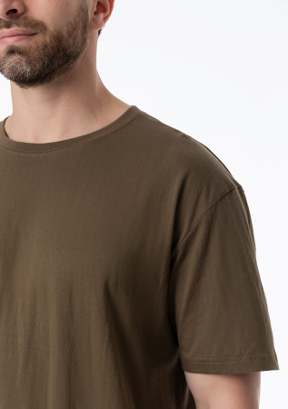 Футболка арт. 02 цвета хаки прямого кроя из 100% хлопка, 160 гр/м2, оптом | Мерч, униформа и текстиль для бизнеса  photo-16
