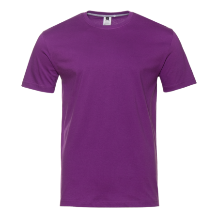 Фиолетовая футболка арт. 02 прямого кроя из 100% хлопка, 160 гр/м2, оптом | Мерч, униформа и текстиль для бизнеса  photo-0