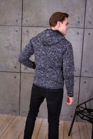 Черная толстовка STAN арт. 67 на молнии, вязаный флис 100% полиэстер, 320 гр/м2 | Мерч, униформа и текстиль для бизнеса photo-4