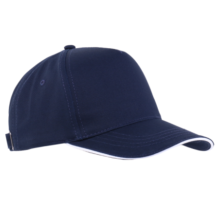 Бейсболка с кантом STAN 5 клиньев хлопок 280,14, Темно-синий (46)  photo-0