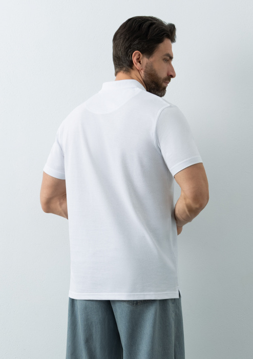 Рубашка поло унисекс STAN хлопок/полиэстер 185, 104, Белый (10) | Мерч, униформа и текстиль для бизнеса фото-4