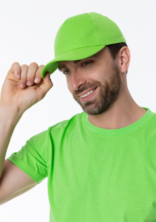 Ярко-зелёная футболка арт. 51 прямого кроя из 100% хлопка, 150 гр/м2, оптом | Мерч, униформа и текстиль для бизнеса  photo-11